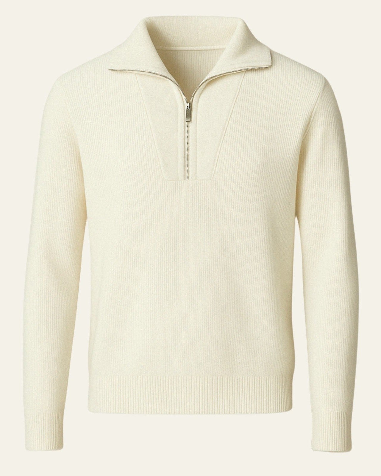 Maglione Uomo in Cashmere con Zip Texture Morbida Raffinata