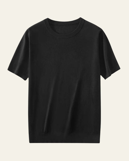 Maglietta Uomo in Lana Lavorata a Maglia Comfort Leggero