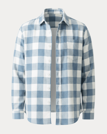 Camicia Uomo a Quadri Versatile Moderna Stile Casual Raffinato