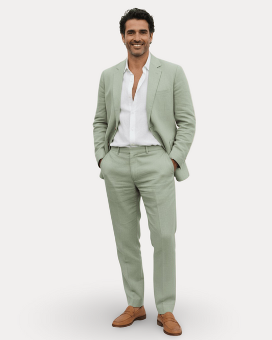 Abito Uomo Sartoriale in Lino Traspirante per Matrimoni
