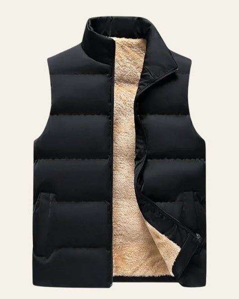Gilet Uomo Trapuntato con Fodera in Pile