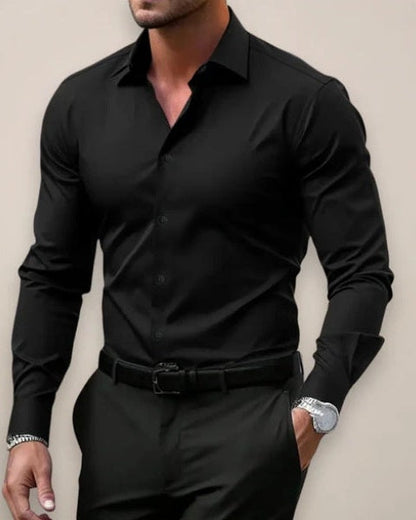 Camicia Uomo Elasticizzata Stretch Superficie Liscia