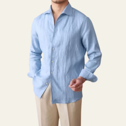 Camicia Uomo in Lino Taglio Costiero Fluida Estiva