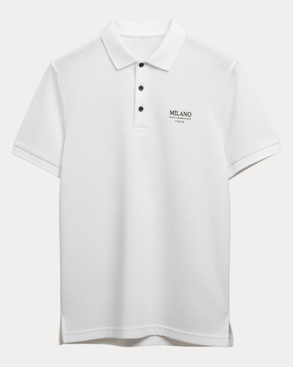Polo Uomo Elegante in Nido d'Ape Traspirante Stile Italiano