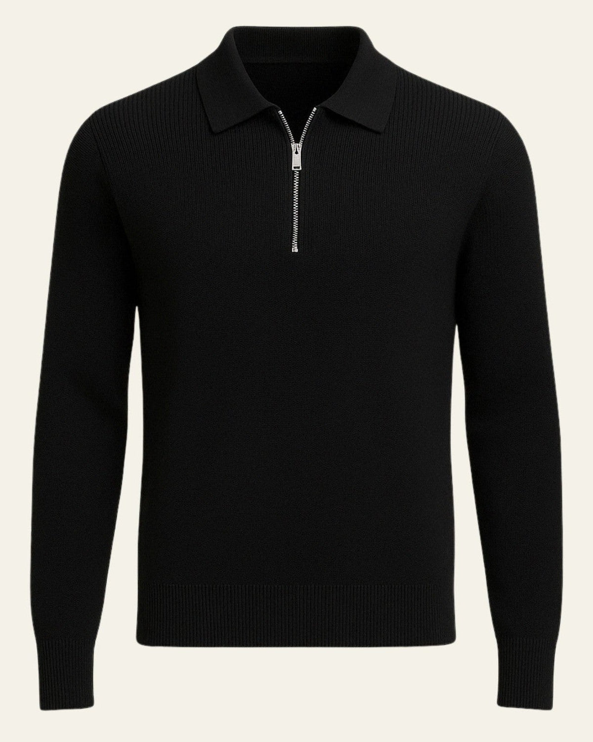 Maglione Uomo a Trecce con Zip Misto Cotone Morbido Comodo
