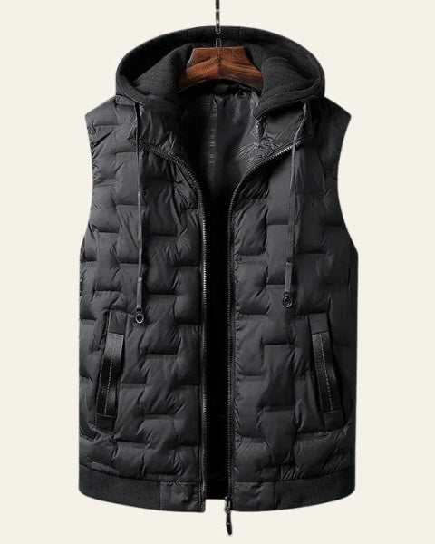 Gilet Uomo Trapuntato con Cappuccio