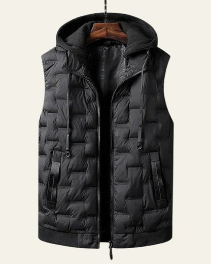 Gilet Uomo Trapuntato con Cappuccio