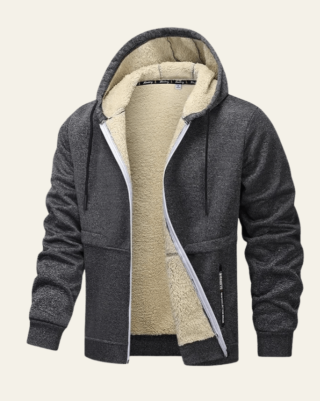 Giacca Uomo con Cappuccio Foderata in Pile