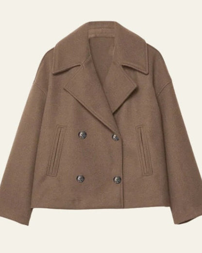 Cappotto Corto Donna Doppiopetto in Lana