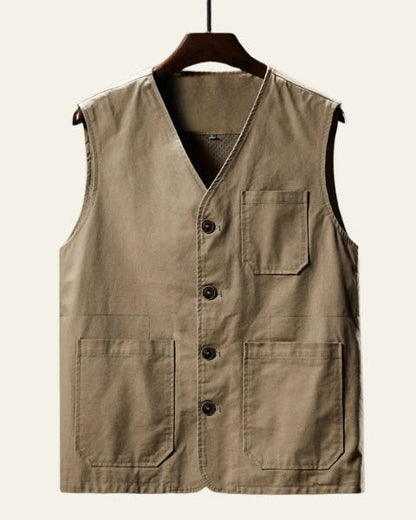 Gilet Uomo in Cotone Taglio Dritto