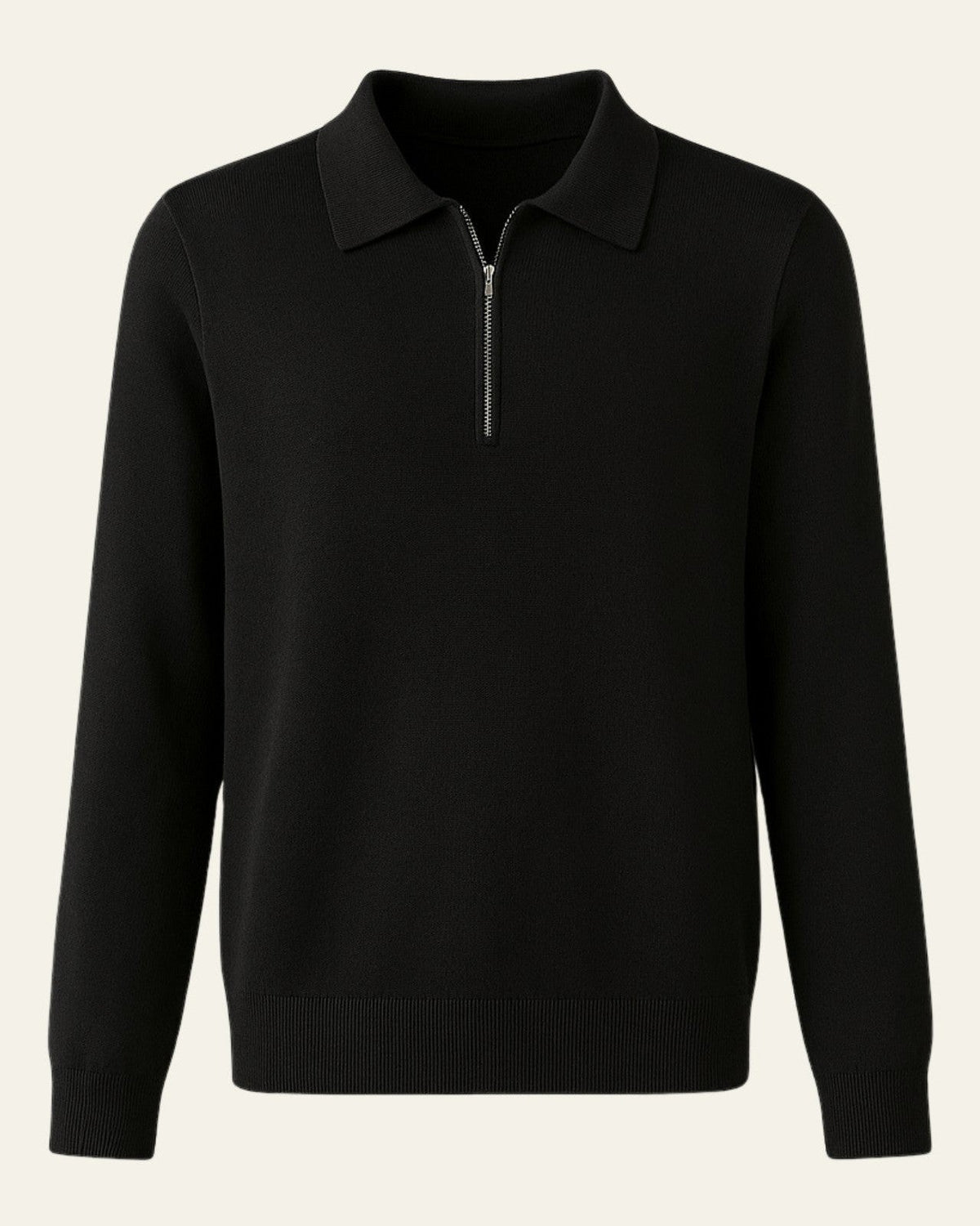 Polo Uomo in Maglia con Zip a Quarto Lusso Senza Sforzo