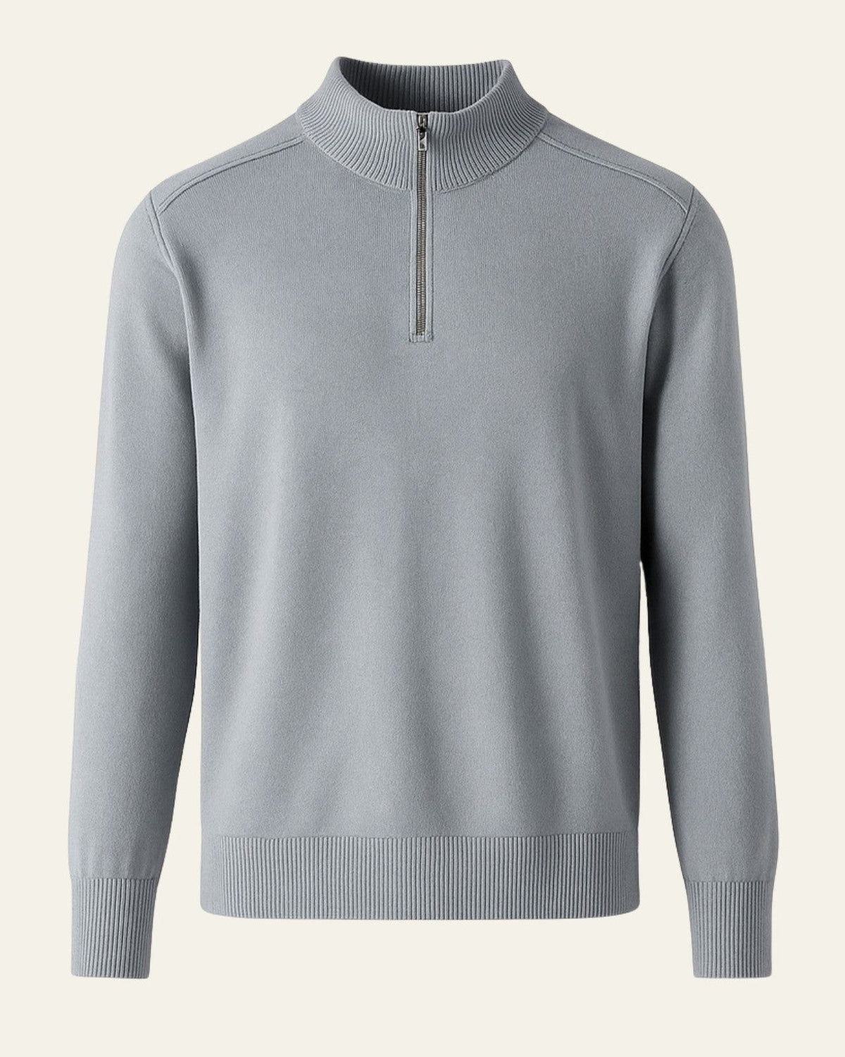 Maglione Uomo in Lana con Zip Parziale Calore Avvolgente Pulito