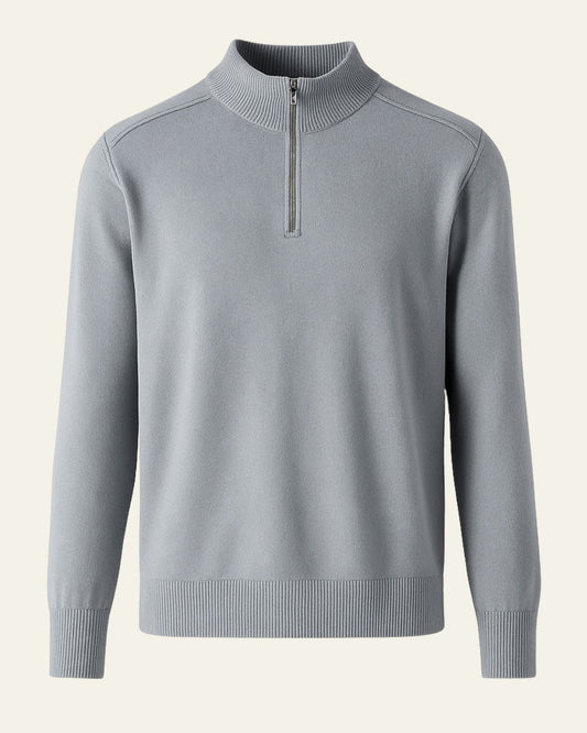 Maglione Uomo in Lana con Zip Parziale