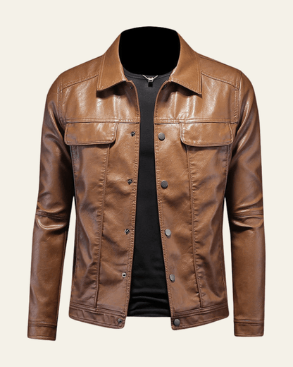 Giacca Biker Uomo in Pelle Vegana