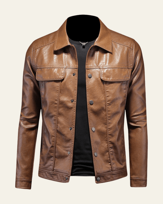 Giacca Biker Uomo in Pelle Vegana