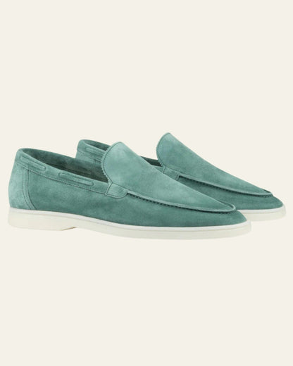 Mocassino Yacht Uomo in Suede Vegano Verde Smeraldo Rivierasco