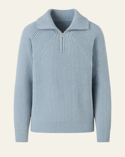 Maglione Uomo con Zip a Metà Torace Caldo Maglia di Qualità