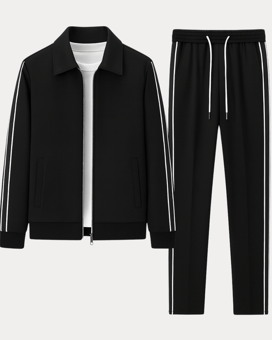 Set Sportivo Uomo Giacca con Zip Frontale Colletto Classico