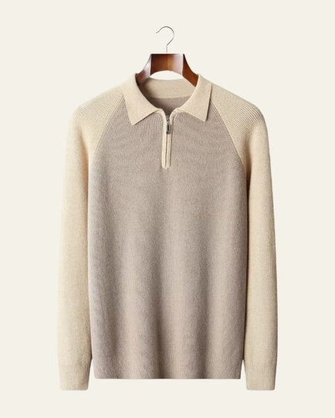 Polo Uomo in Lana Merino con Zip Sartoriale Nonchalance