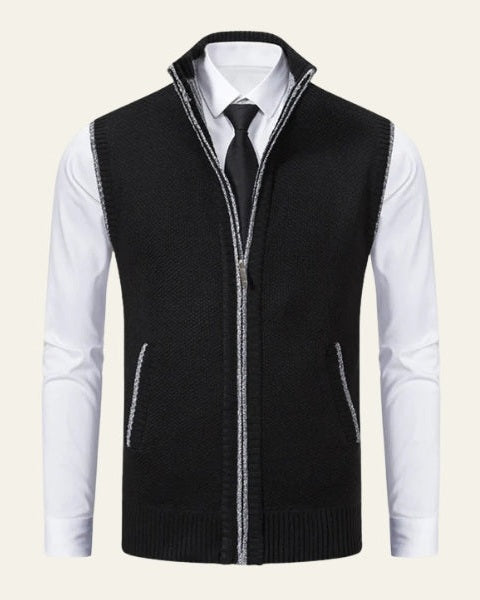 Gilet Uomo in Lana con Zip