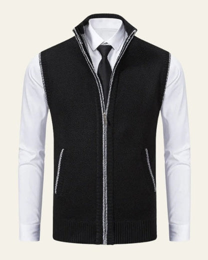 Gilet Uomo in Lana con Zip