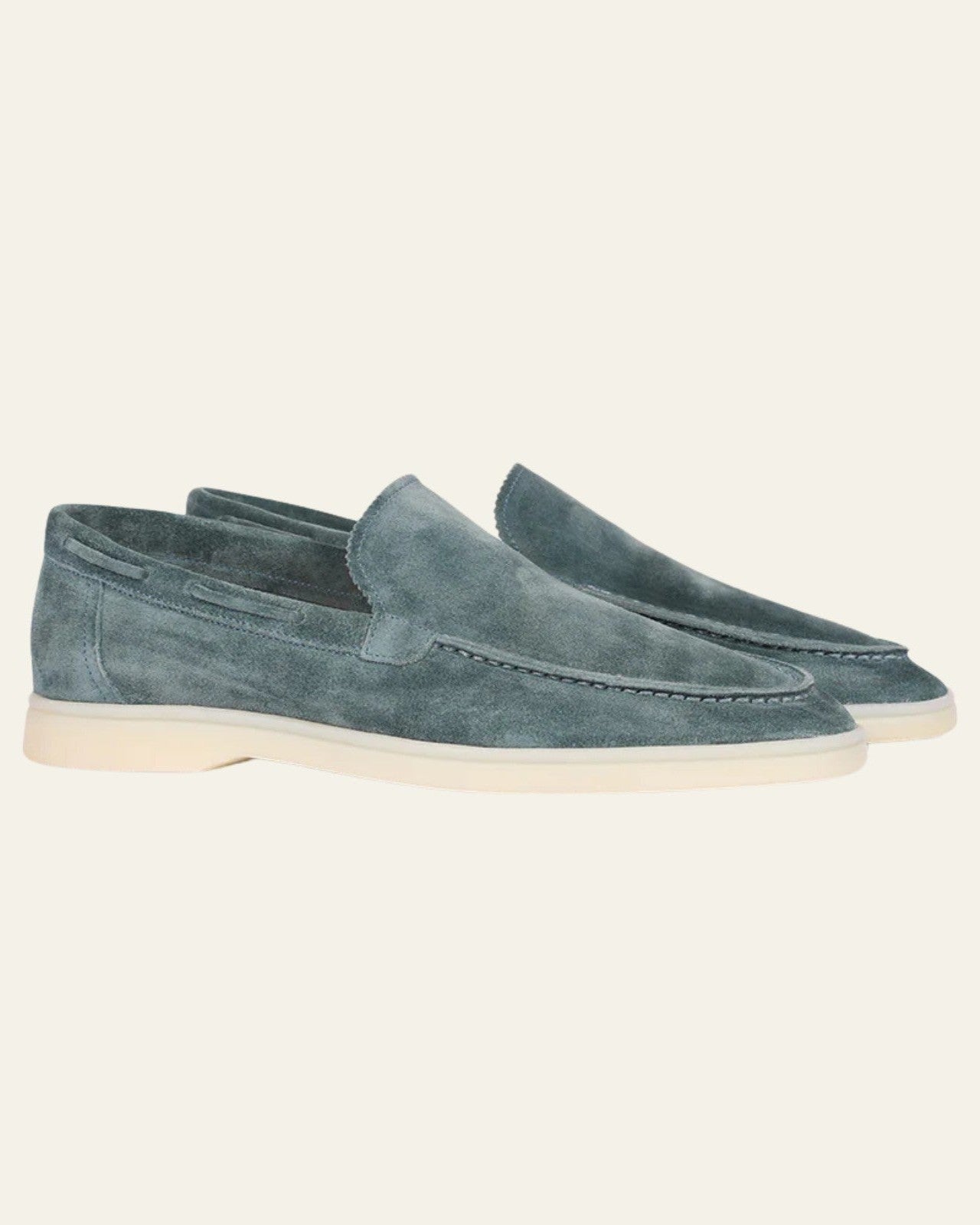 Mocassino Yacht Uomo in Suede Vegano Petrol Raffinatezza Discreta