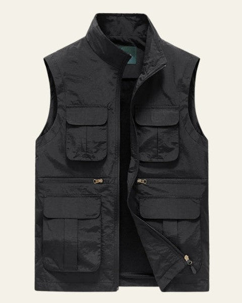 Gilet Uomo Multitasche in Tessuto Tecnico