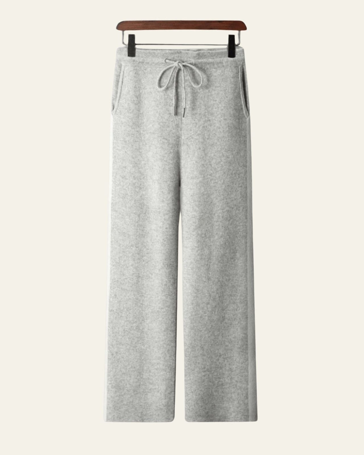 Pantaloni Uomo in Lana Merino a Righe Gamba Dritta Raffinati
