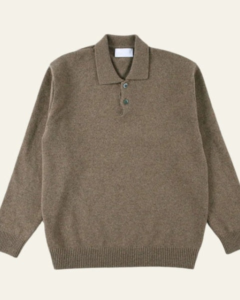 Maglione Polo Uomo in Maglia Morbida Colletto Comfort
