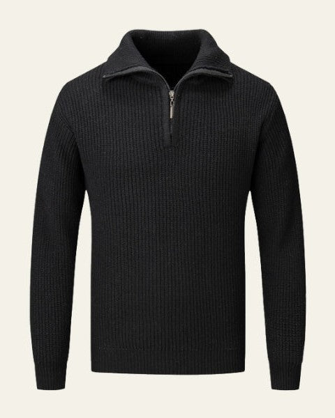 Maglione Uomo Mezza Zip a Intreccio