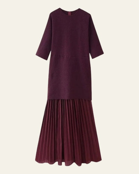 Abito Donna in Maglia Plissettata