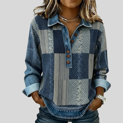 Meridell | Maglione Color Block con Stampa