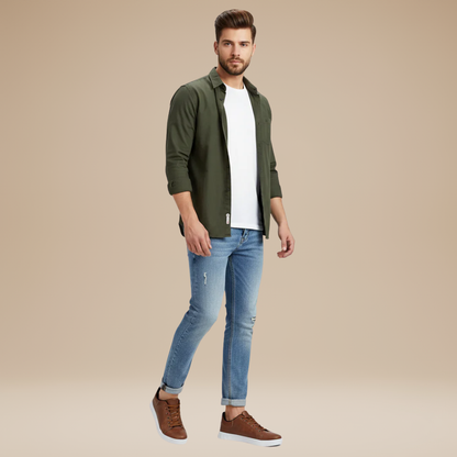 Sneakers Uomo Casual Stile Pulito Suola Leggera Versatili