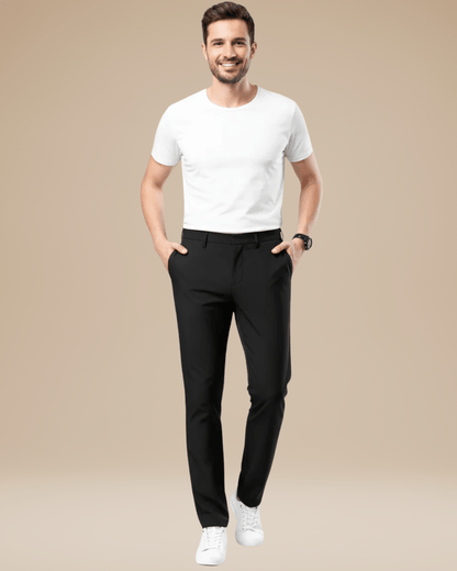 Pantaloni Uomo Slim in Tessuto Tecnico Elasticizzato Leggeri