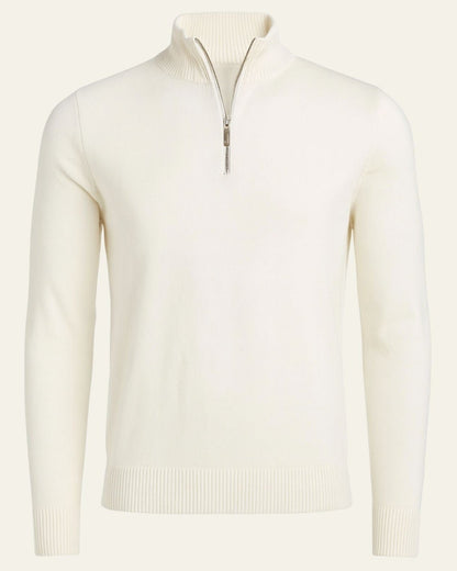 Maglione Uomo Collo Alto Zip Parziale Stile Europeo Versatile