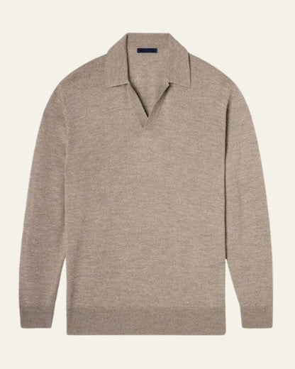 Polo Uomo in Maglia Maniche Lunghe Fine Comfort Raffinato