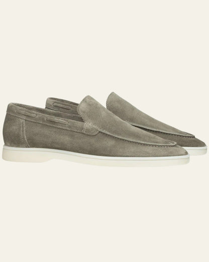 Mocassino Yacht Uomo in Camoscio Vegano Pistacchio Eleganza Riviera