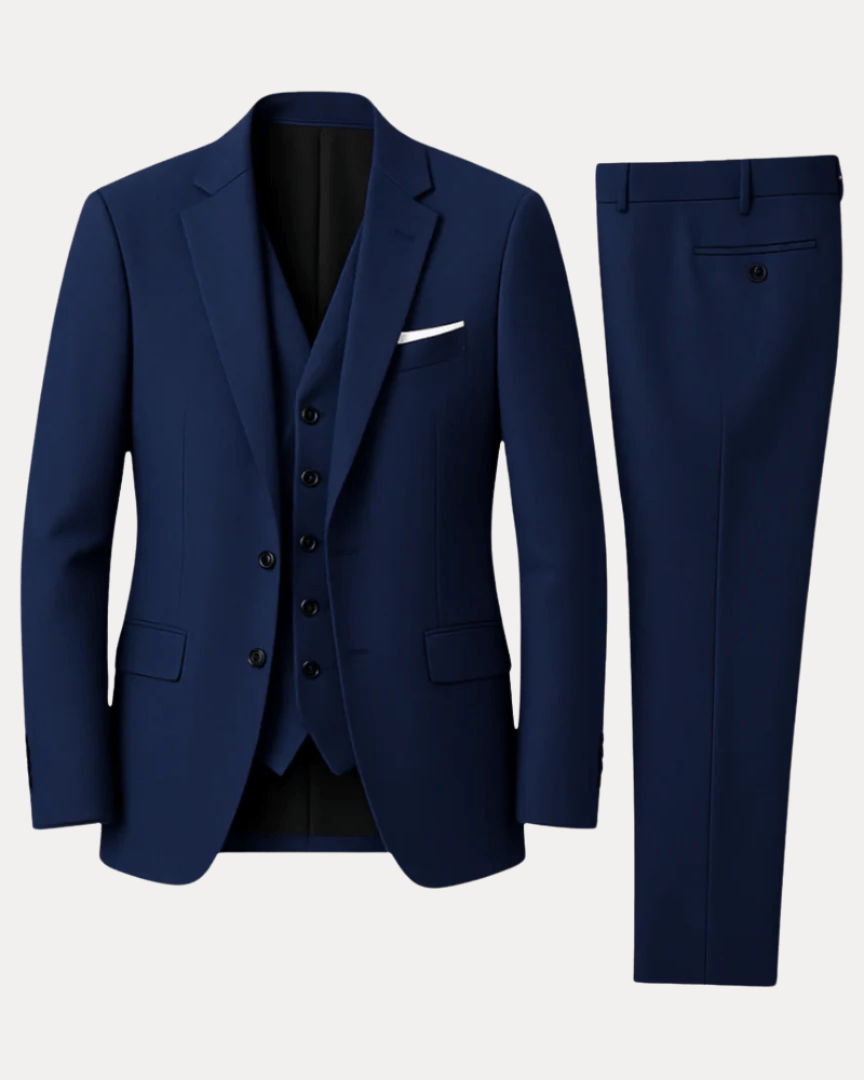 Abito Uomo Tre Pezzi Su Misura in Lana Stretch Formale