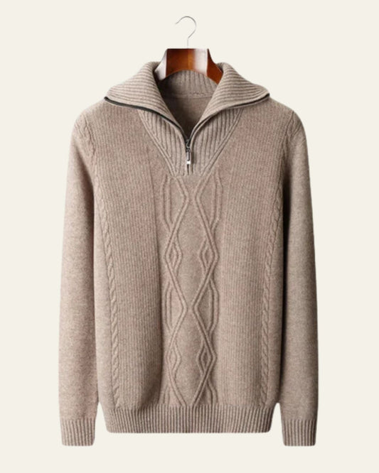 Maglione Uomo in Merino Extrafine con Zip 1/4