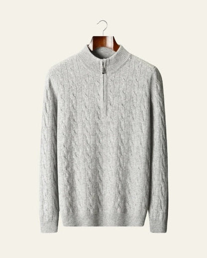 Maglione Uomo in Lana Merino con Zip Comfort Raffinato Versatile