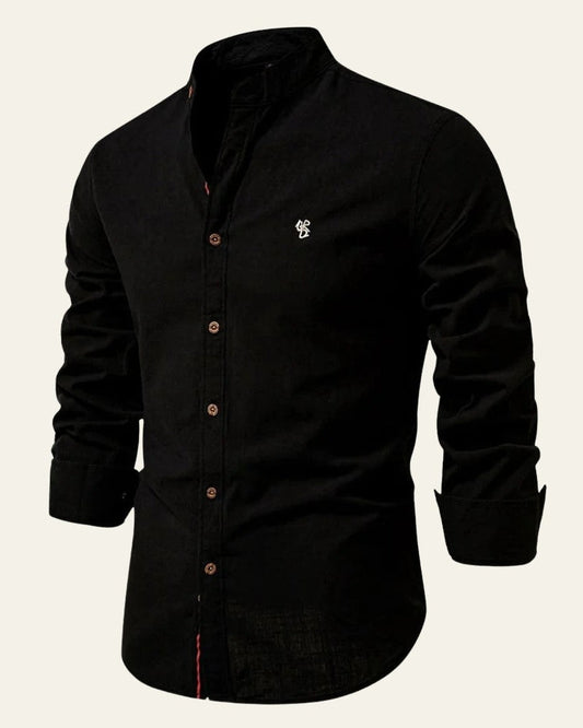 Camicia Uomo Collo a Banda Soft Weave