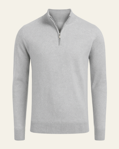 Maglione Uomo con Cerniera a Metà Raffinatezza Sobria Versatile