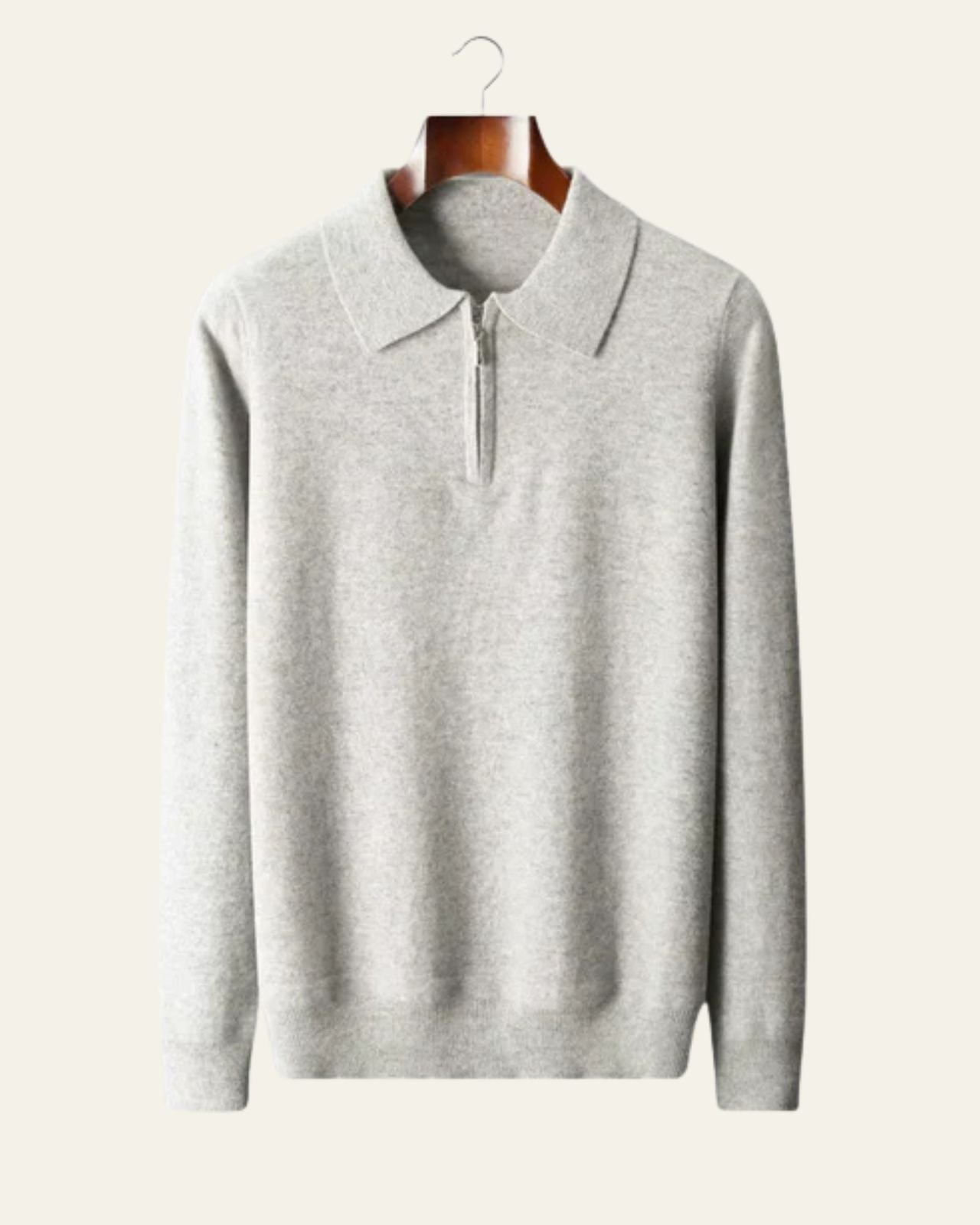 Polo Uomo in Lana Merino con Zip Morbida Eleganza Discreta