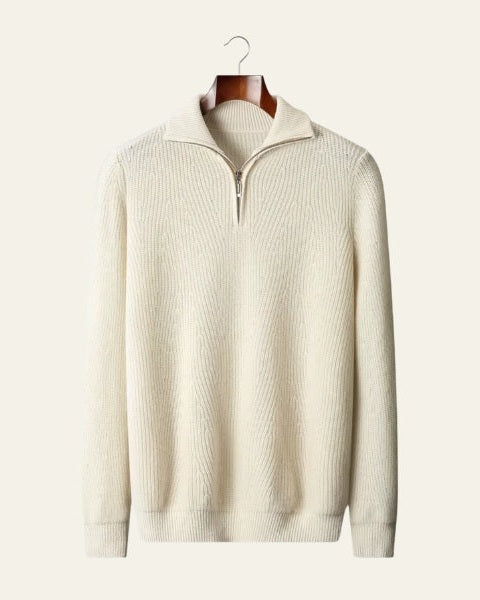 Maglione Uomo in Lana Merino con Zip Raffinatezza Alpina