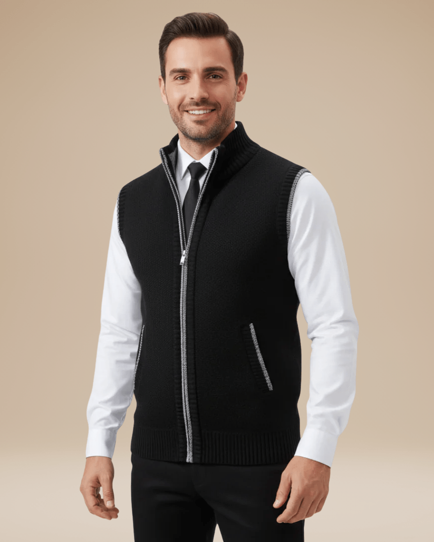 Gilet Uomo in Maglia Mista Lana