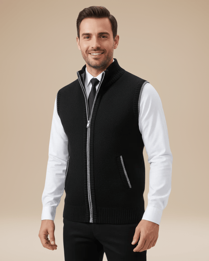 Gilet Uomo in Maglia Mista Lana