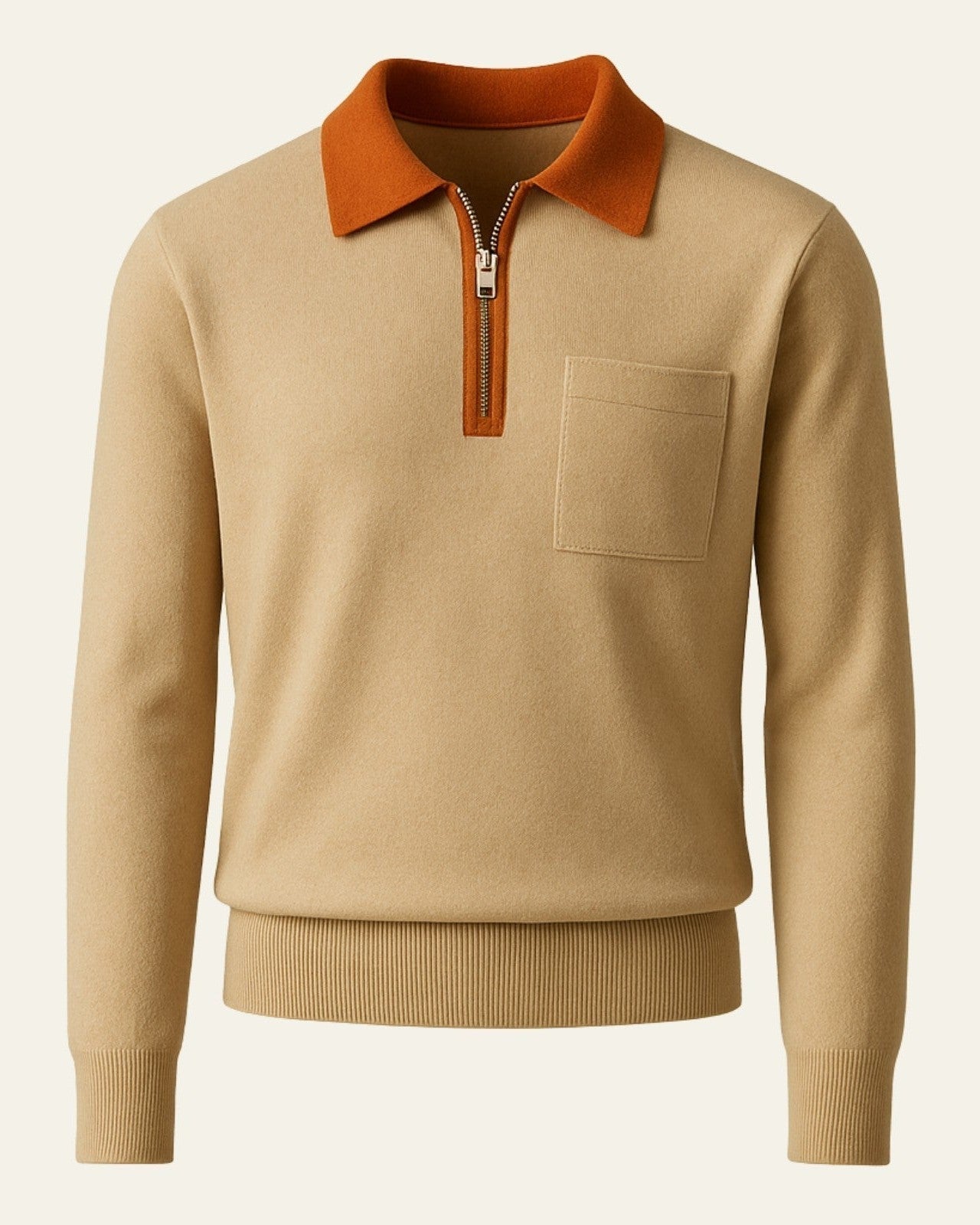 Maglione Uomo in Cashmere con Zip Morbido Raffinato Premium
