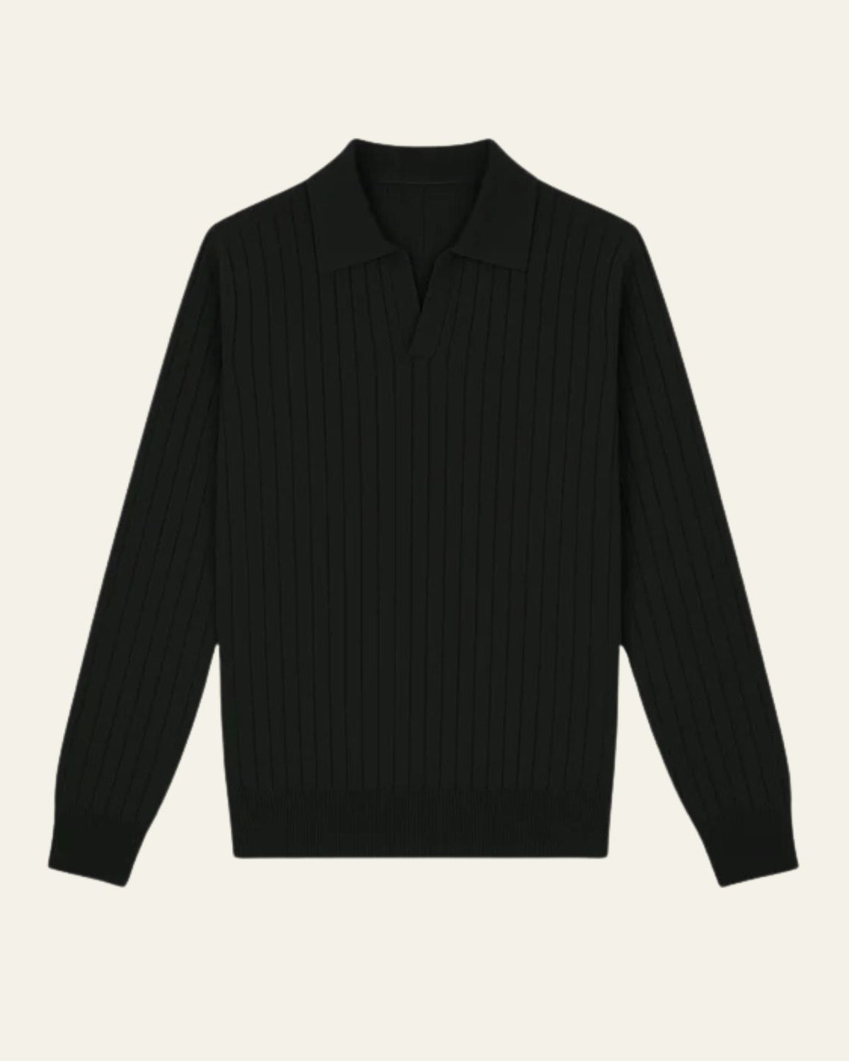 Polo Uomo in Maglia a Coste Aderente Minimalismo Raffinato
