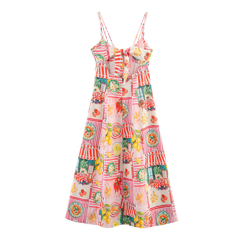 Abito Midi Donna Stampa Artistica