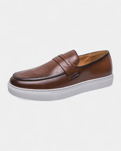 Mocassini Uomo in Pelle Slip-On Profilo Basso Fascetta